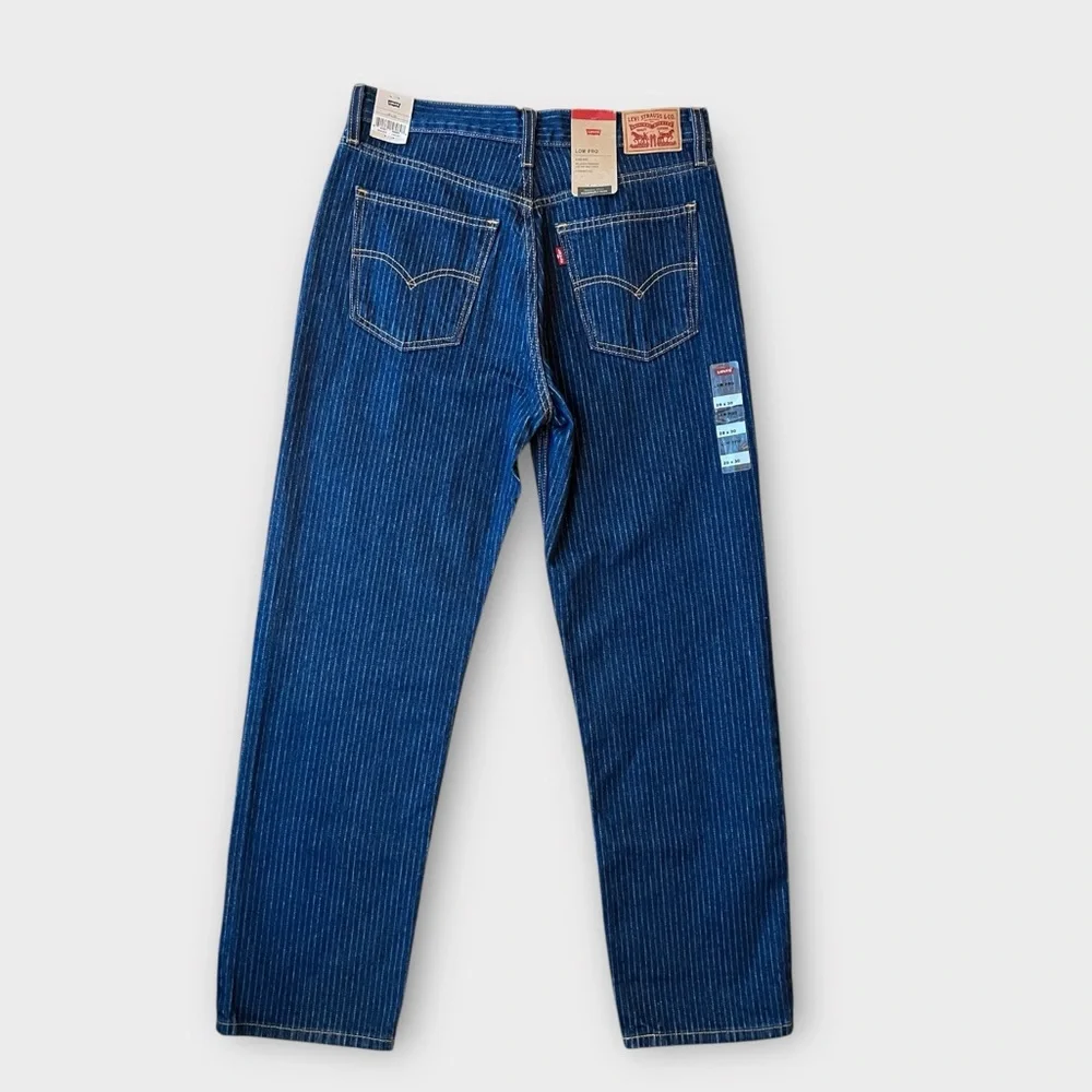 **SOLD** Levi's Lo Pro Pinstriped Straight Leg Jeans - Picture 5 of 9